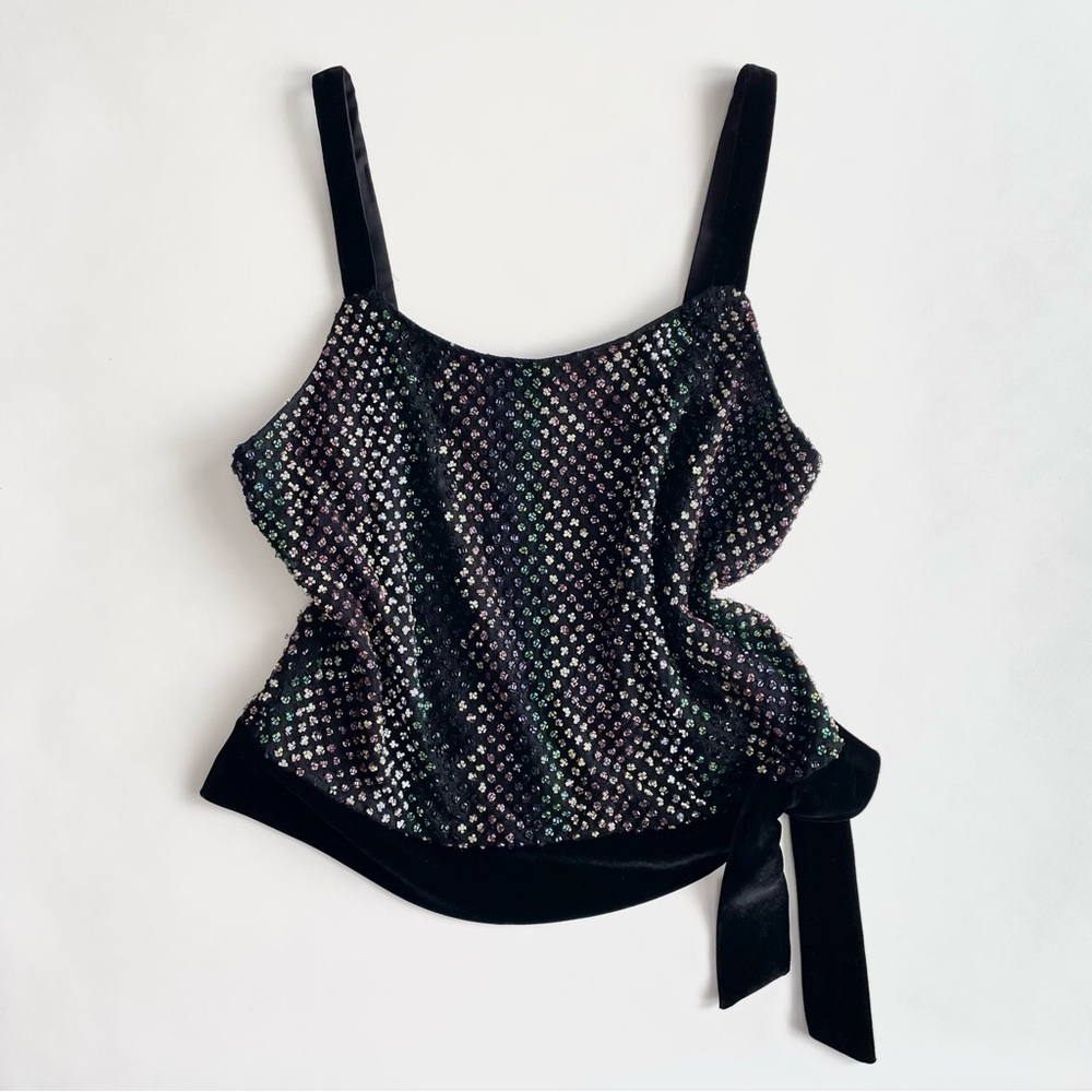 Vintage Sunny Choi Beaded Sleeveless Blouse